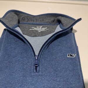 Vineyard Vines Men's XS Heather Blue Saltwater Quarter Zip